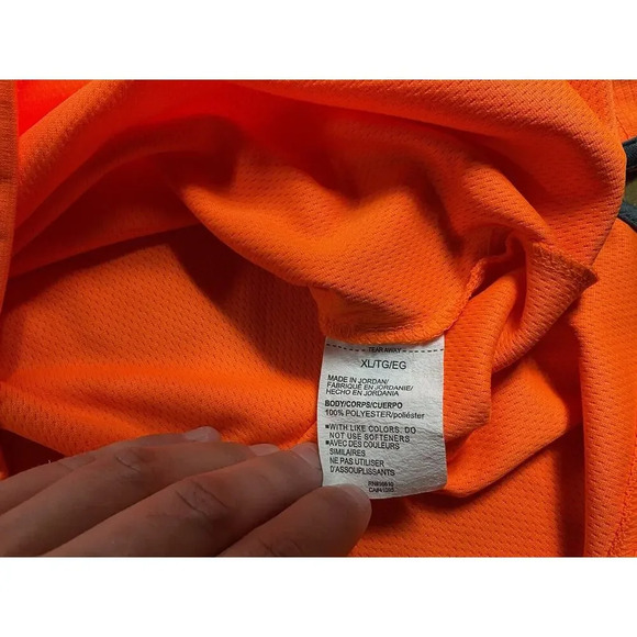 Under Armour Loose Fit Men's Neon Orange Polo Size XL - Picture 4 of 8